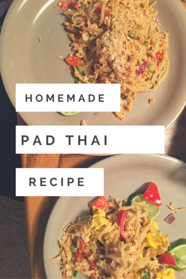 Vegan homemade pad thai recipe